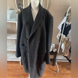 Oak+Fort Men’s Grey Car Coat - Large